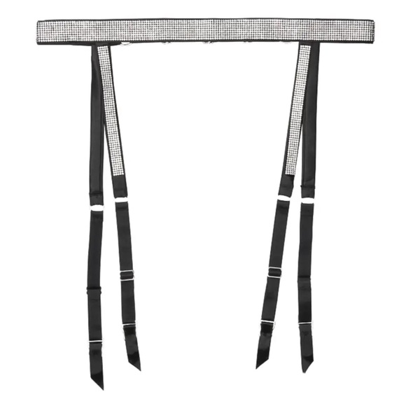 Victoria’s Secret Very Sexy Swarovski Crystal Rhinestone Garter Belt Sz M/L - Picture 3 of 11